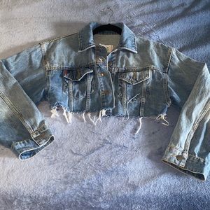 Urban outfitters cropped jean jacket
